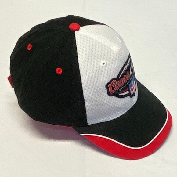 Coors Light Embroidered Official Beer Sponsor Velcro Back Baseball Cap Black NFL - Picture 4 of 10